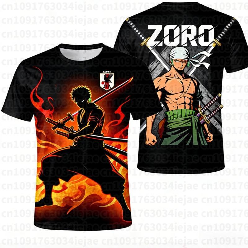 One Piece Zoro Japan Special Edition Soccer Jersey T-shirt Kids Soccer Sports Tshirt Adult Men's Casual Fashion T Shirt