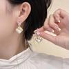 2024 Spring/Summer Versatile Square Zirconia Stud Earrings – High-End Fashion Micro-Paved Ear Jewelry