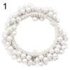 Fashion Women Girls Faux Pearl Ponytail Holder Hair Tie Ring Rope Accessory