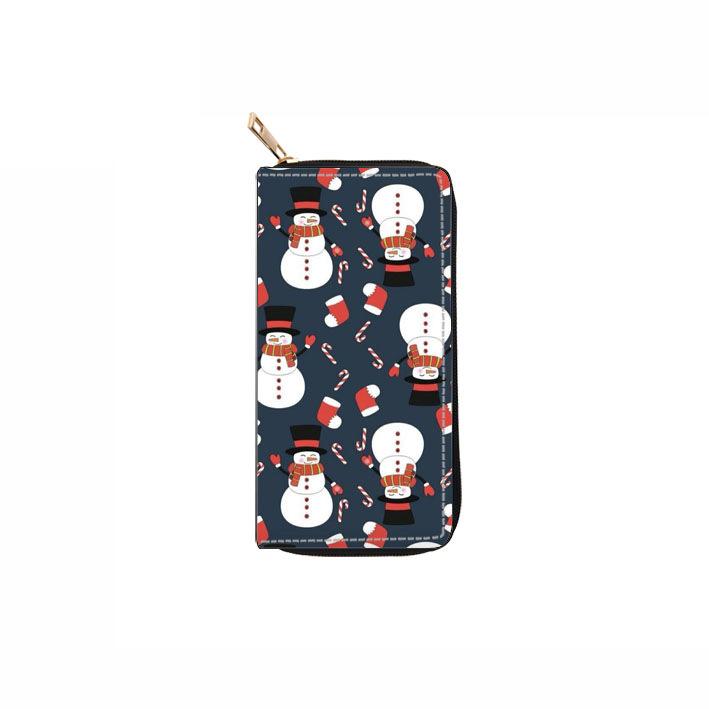 Neue Weihnachten lange Reißverschluss Geldbörse Clutch Geldbörse
