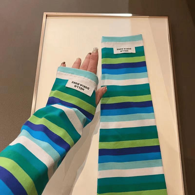 1 пара рукавов против морщин, длинных, солнцезащитных, дышащих, свободных, без пальцев, с солнцезащитным кремом, 4 цвета