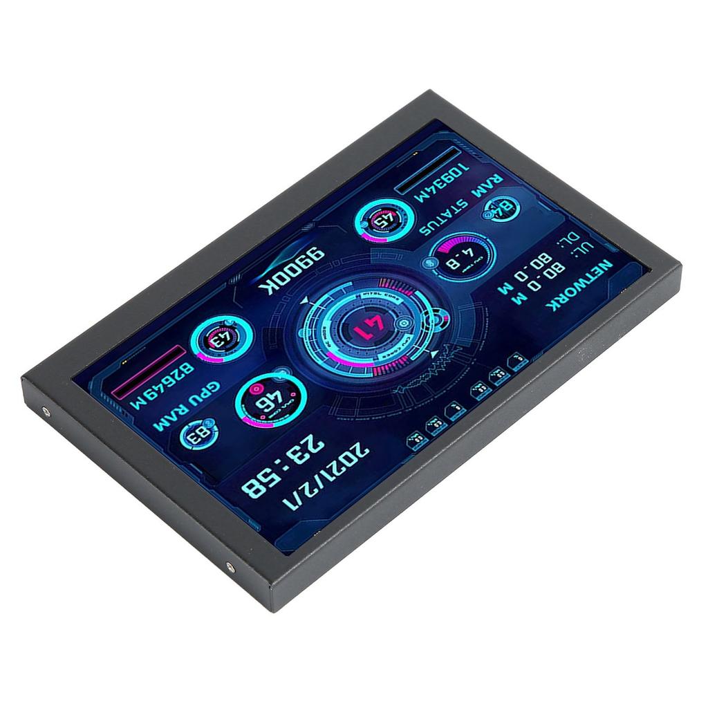 Computer Temp Monitor 5 Inch IPS Temperature Display Multifunction PC CPU Data Monitor for CPU GPU RAM
