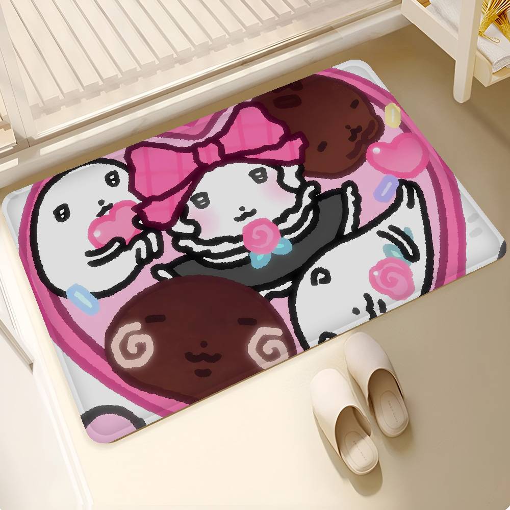 

Kawaii Mojjilong Bathroom Mat Non-Slip Laundry Room Mat Laundry Decor Balcony Child Living Room Toilet Rug 40x60cm