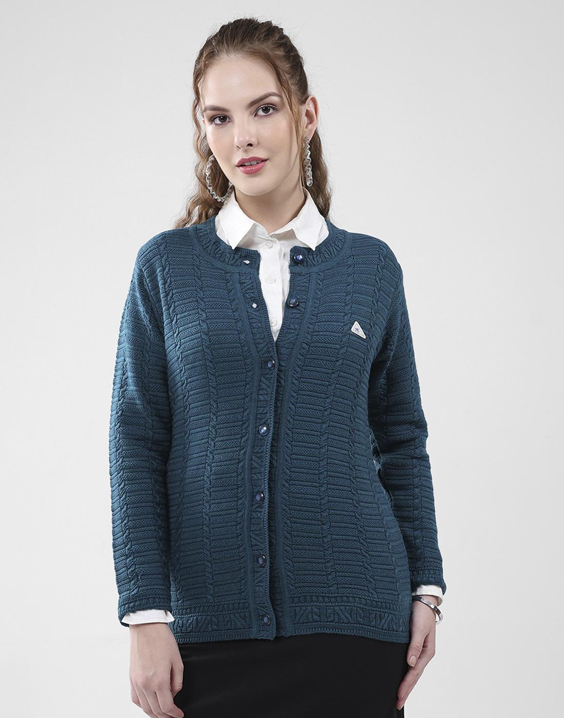 

Monte Carlo Women s Round Neck Full Sleeves Cardigan 2XL чирковый