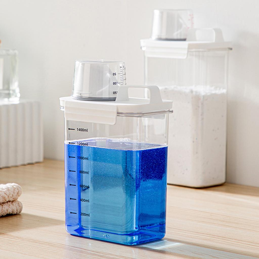 Easy To Use Laundry Detergent Container Versatile Measuring Cup Storage Canister Practical Food Storage Sealed Container
