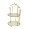 Golden Jewelry Holder Cupcake Stand Makeup Organiser Women , Double Layer, Others