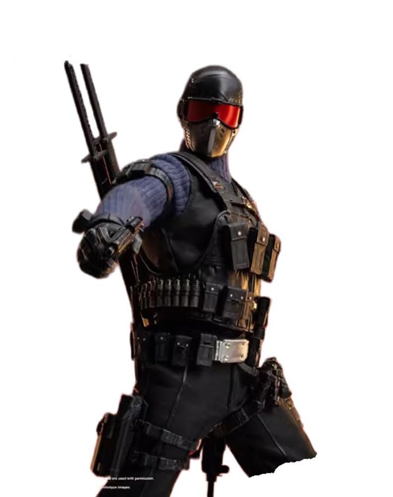 

Threezero Scale FigZero Commander Snake Eyes Articulated Action Includes and Full Set [AC] 1/6 Figure, Body, Head, Outfit, Accessories, (3Z05500W0)