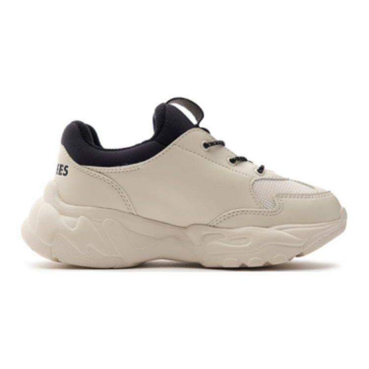 MLB Chunky Flex Diamond Monogram NY Comfortable Shock Absorbing Durable Low Top Casual Shoes Kids sneaker Ivory 7ASHCM43N-50IVS