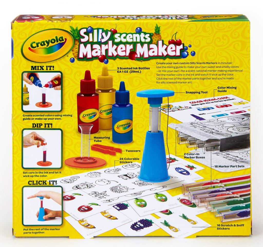 Crayola Marker Silly Scents Marker Scented Marker Pen Coloring Authentic Kit, Drawing, Maker, Set, Book, 747240,
