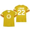 Women Fashion Jersey Style Casual Sports Top V Neck Loose Fit Short Sleeve Lightweight Pullover Shirt with University Logo and Number Print