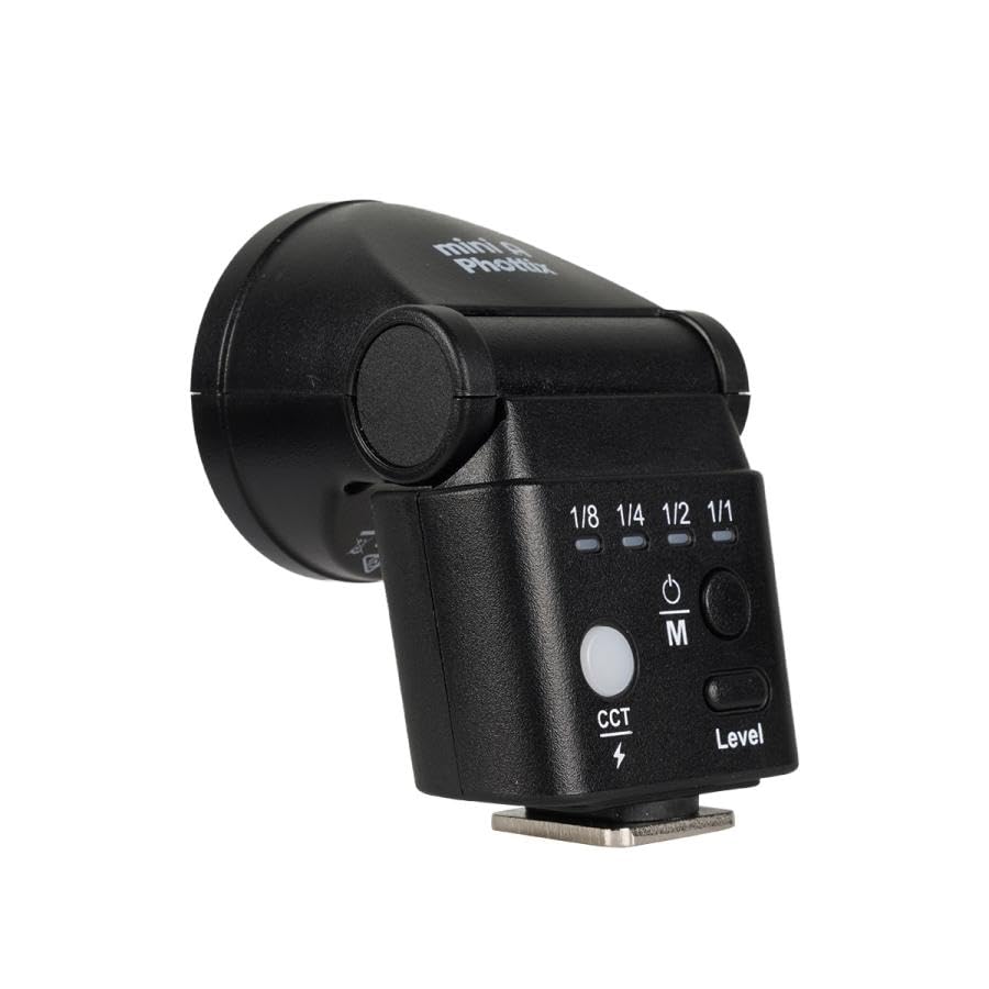 Phottix Mini A LED Light Tiltable Flash Adjustable Color Camera Flash Flash, 4-Level Output, Head, Temperature, USB-C Charging,