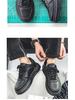 Men's Black Non-Slip Waterproof Leather Chef Shoes for Summer Cooking & Leisure
