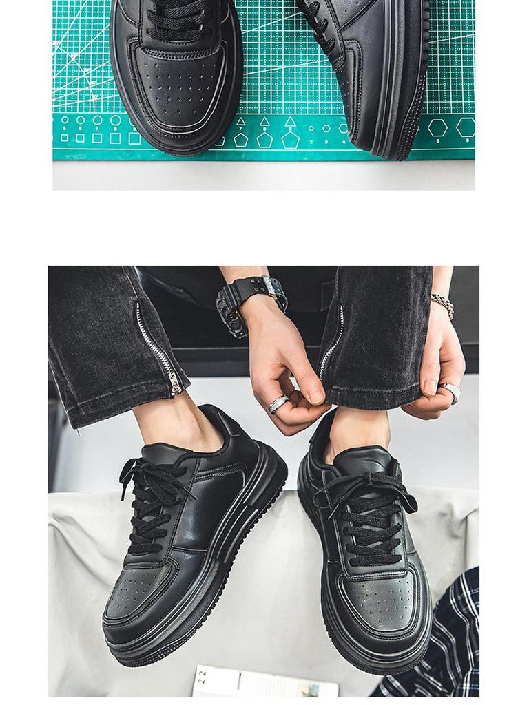 Men's Black Non-Slip Waterproof Leather Chef Shoes for Summer Cooking & Leisure