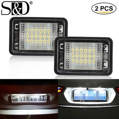 2 uds luces LED de matrícula blancas de xenón lámpara LED para placa de matrícula sin errores para Mercedes Benz GLK X204 2007-2013 A2048200156
