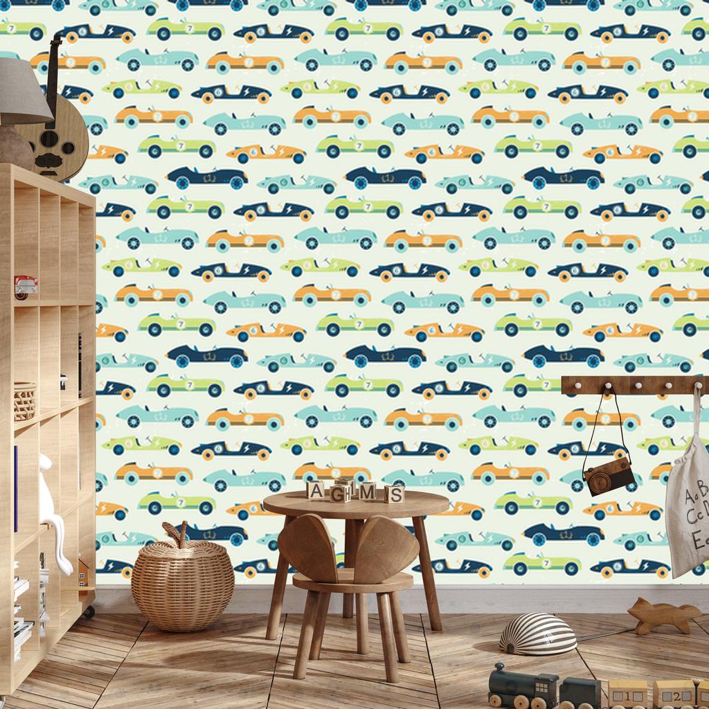 Vintage Racing Cars Wallpaper for Living Room and Bedroom 50x1000