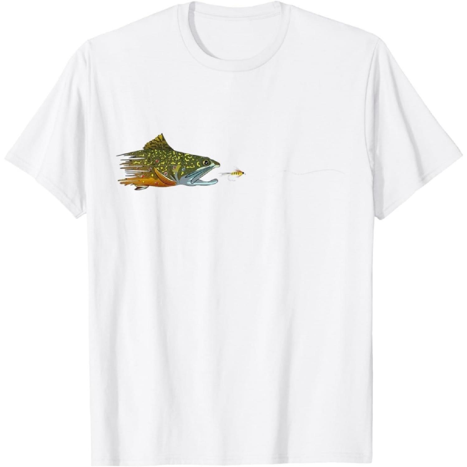 iDestiner Fly Fishing Brook Trout Dry Fly Tying Fisherman T-Shirt XXXXXL белый