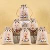 6Pcs Easter Linen Gift Bag Bunny Candy Cookie Packaging Bags Spring Easter Party Favor Supplies Kids Gifts Easter Decor 2026