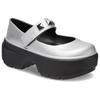 Crocs Fashionable Comfortable Simple Thick Sole Mary Jane Shoes Women Shoes Silver 210437-040