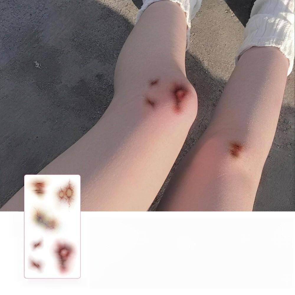 Cross Body Art Tattoo Sticker Cat Paws Cosplay Props Waterproof Bruise Tattoo Sticker Halloween