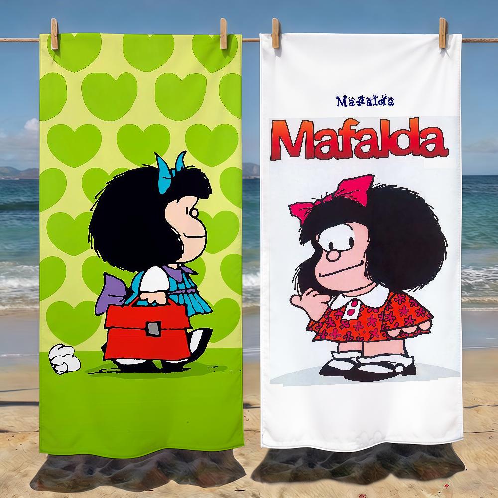 Cartoon M-Mafalda Towel Soft Pool Gift For Travel Gym Shower Camping Quick Dry Sports Beach Towels