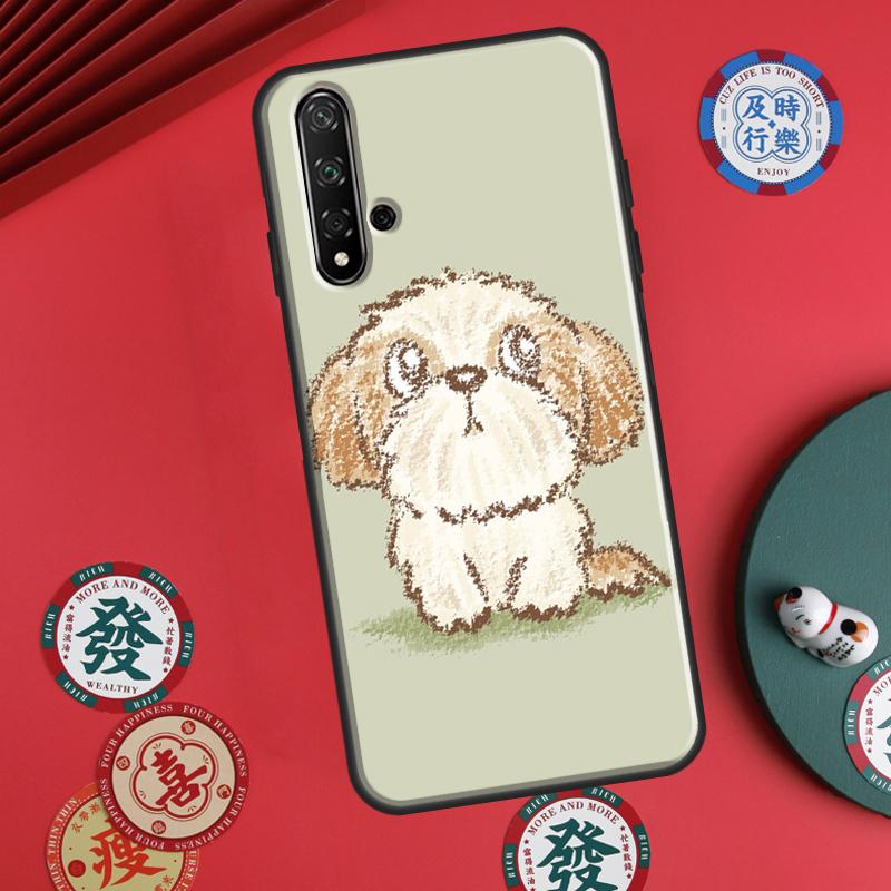 Cartoon Shih Tzu Dog For Huawei P20 P30 P40 Lite P60 Pro Nova 12i 11i 8i 12s 9 10 SE Y90 Y60 Y70 Y72 Y61 Y91 Case