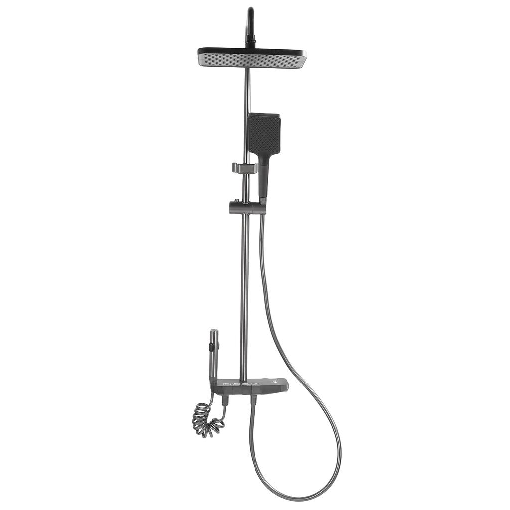 Thermostatic Shower System High Pressure Shower Faucet Set with Rain Shower Head Handheld Shower