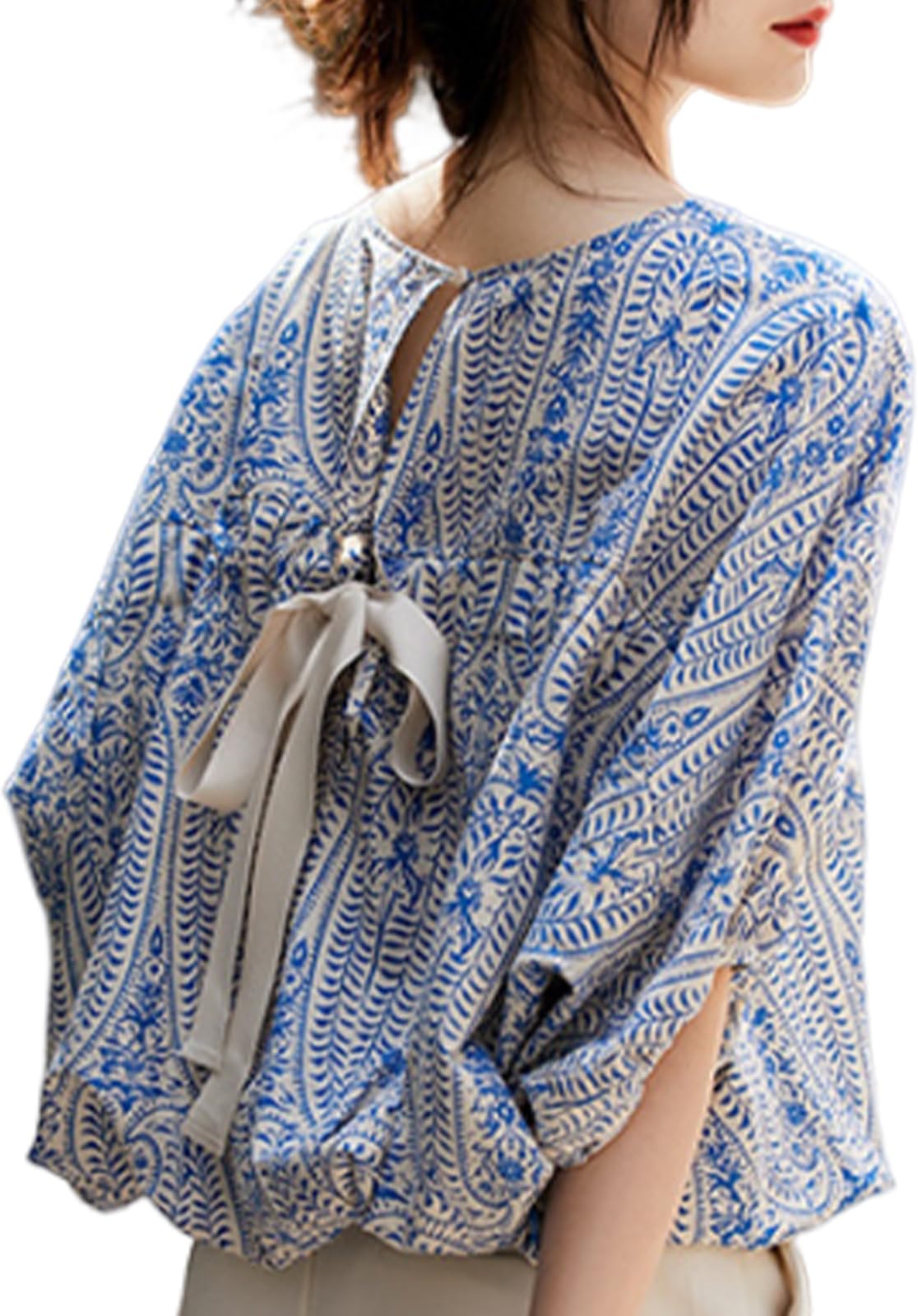 

MARIA MARFA Принт Долман Свободный со спинкой Идеально для Элегантный и Идеально для и Этот дизайн идеально подходит для мам в их и идеально для концертов и синий