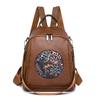 New fashion backpack leather texture versatile large capacity three-purpose multi-functional backpack