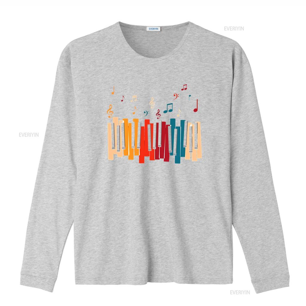 UNISEX Kids Adult MEN WOMEN Piano Music Rock Band Melody Song Musical Print T Shirt vintage Washed Stretched Casual fashion