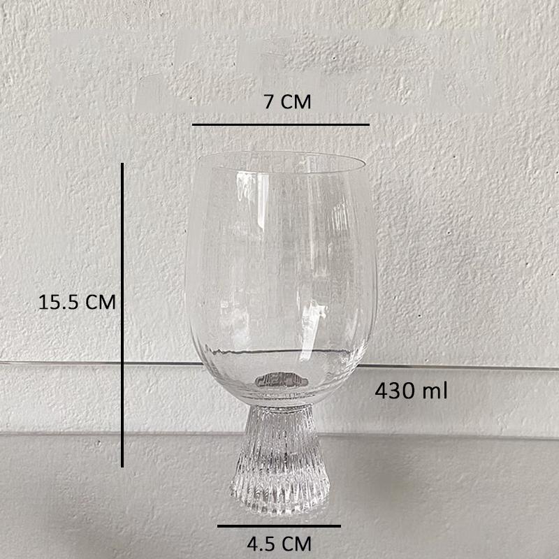 Round Drum Water Cup Ins Style Glass Fat Round Cup Stripe Cute Milk Coffee Cup Simple French Drinking Utensils Desktop Ornaments
