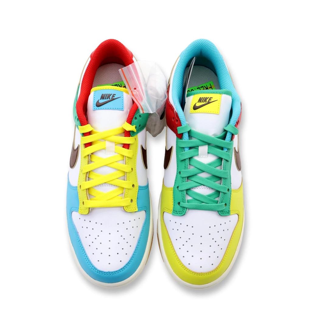 DH0952-100 Nike Dunk Low SE Free 99 White Light Chocolate Roma Green (Men's)