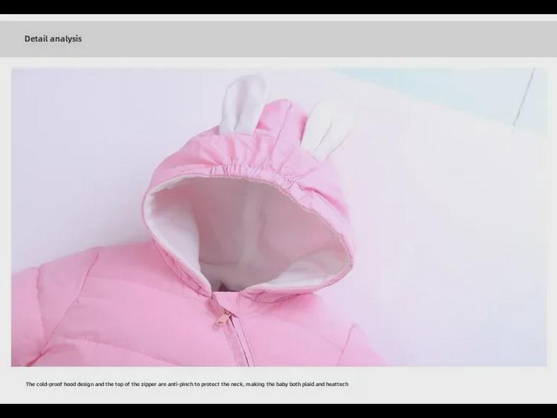 Teplá bavlněná kombinéza pro novorozence – Hřejivý podzimní/zimní kojenecký outfit