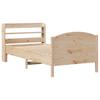 Solid Wood Bed Without Mattress 75 X 190 Cm Pine Wood