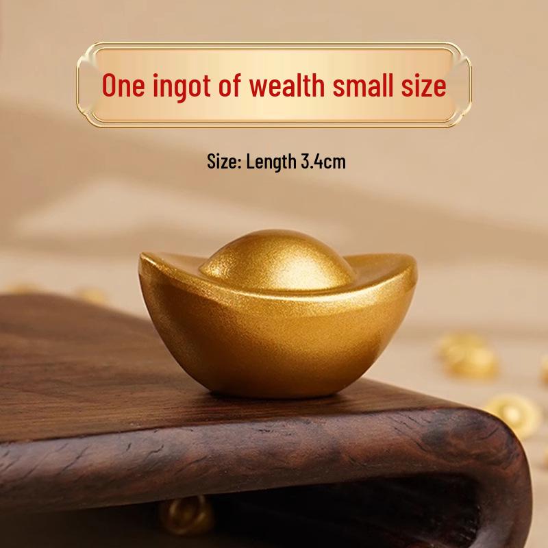 

Solid Brass Wealth-Attracting Treasure Pot Ornament for Home or Office