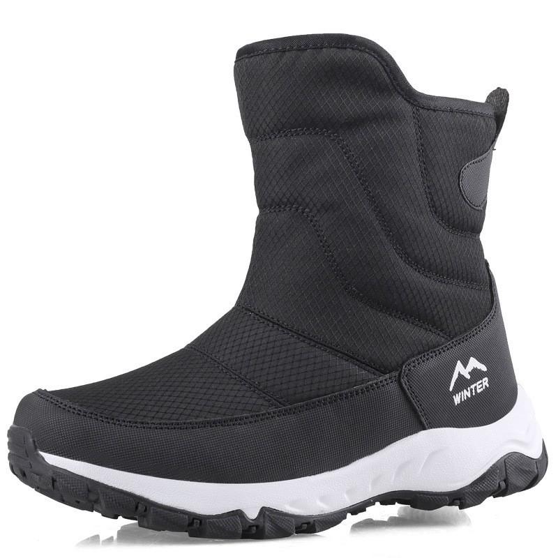 New Men's Women's Snow Boots Thickened Velvet Cotton Shoes Couple Winter Boots Outdoor Non-slip Platform Boots Botas Para Hombre