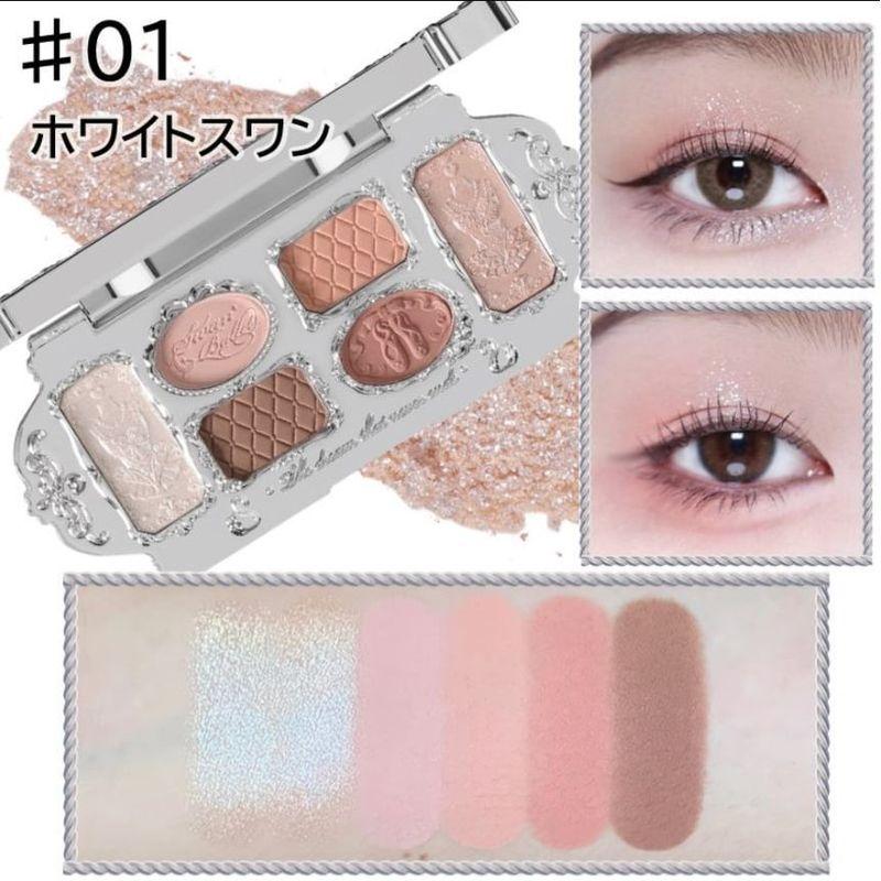 Flower Knows - 6 Shade Eyeshadow Palette - #01 White Swan