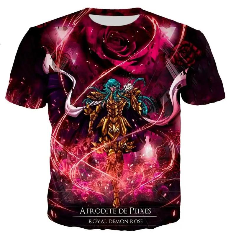 Anime The Knights of The Zodiac Saint Seiya 3D Printed T Shirt For Men Women Short Sleeve Harajuku Style Tops Streetwear Kid Tee