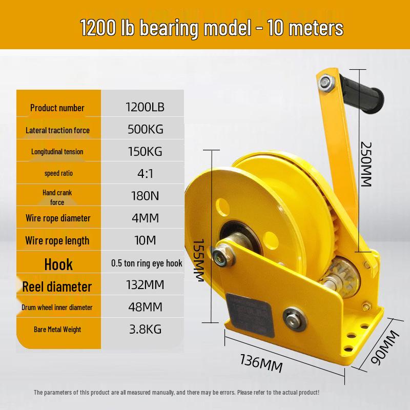 

Самоблокуюча ручна лебідка Junda: Ручна лебідка для підйому та тяги з тросом