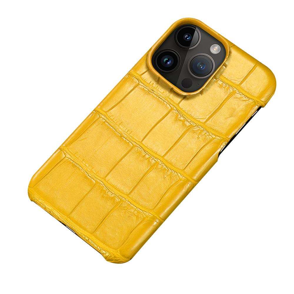 LANGSIDI Brand Original Crocodile Real Leather Cases for iPhone 16 15 Pro Max 14 13 12 pro max Genuine Leather Fundas Back Bover