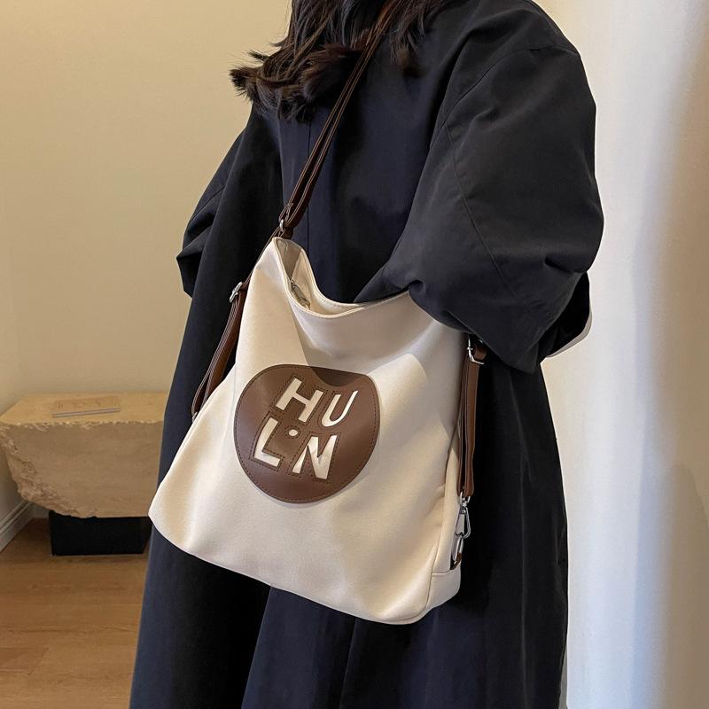 Dámská plátěná taška Velkokapacitní taška přes rameno Nákupní taška přes rameno