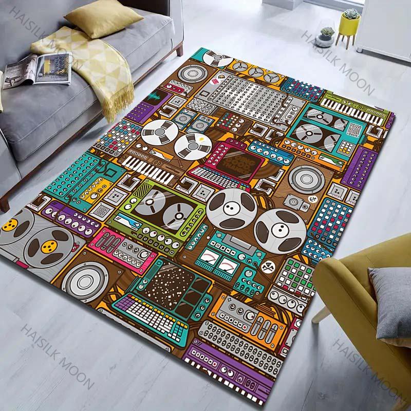 Player Film Recorder Printing Carpet for Bedroom Living Room Bedside Sofa Floor Mat Modern Home Decor Area Rug Machine Wash