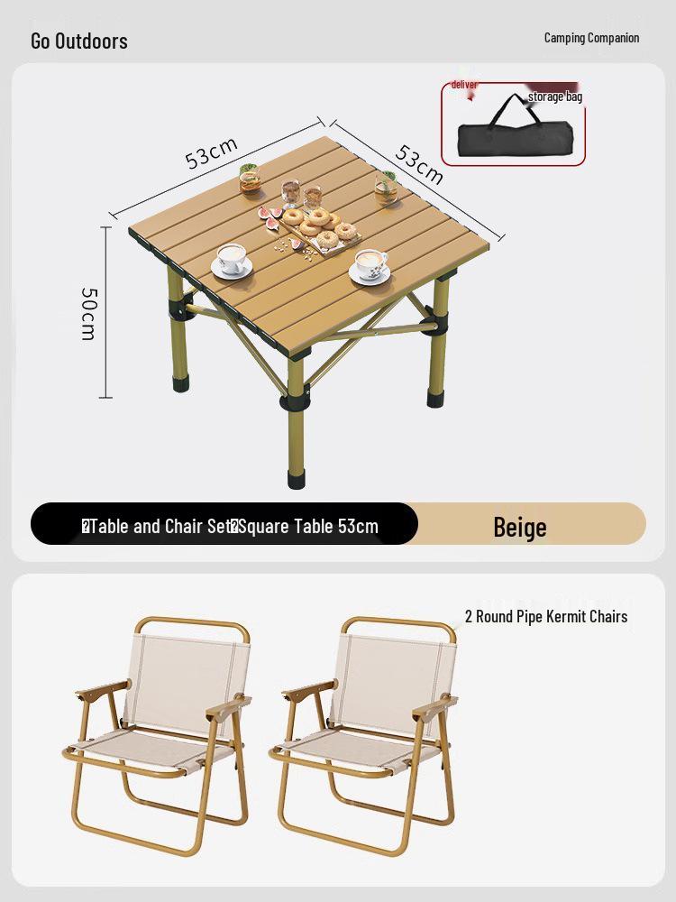 Portable Outdoor Folding Table & Chair Set - Perfect for Camping & Picnics