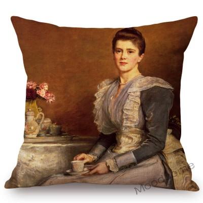 Famous Painting John Everett Millais The Blind Girl Ophelia Victoria Era Art Throw Pillow Case Pre-Raphaelite Sofa Cushion Cover
