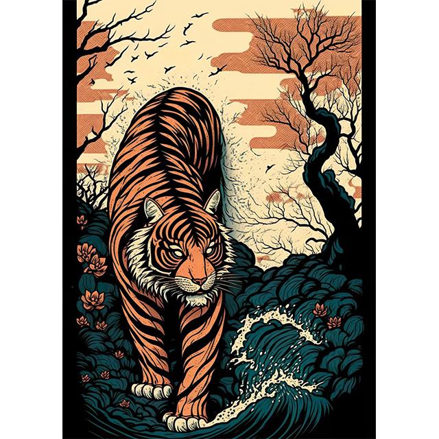 Asian Animals Zodiac Signs Japan China Prints Poster Canvas Painting Modern Wall Art Pictures for Living Room Bedroom Home Decor