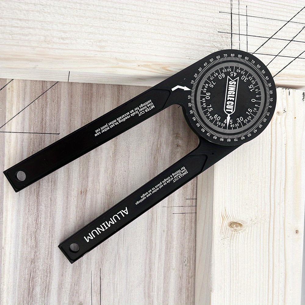 Professional Miter Saw Saw Protractor 7-Inch Inch Angle Finder Precision Laser Engraved Scales Gauge Corner Woodworking