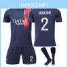 Kit de Futebol Paris Saint-Germain Nova Temporada Messi Neymar Mbappe Fibra de Poliéster