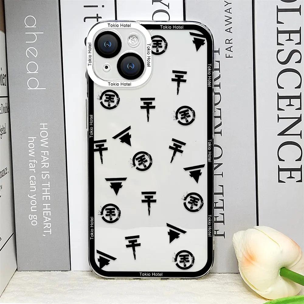 Sänger Tom Bill Kaulitz T-tokio Hotel Handyhülle für IPhone 16 15 14 13 12 11 Pro Max Mini 7 8Plus SE2 X XS MAX Klare Hülle Skin For iPhone 12Pro Max gray