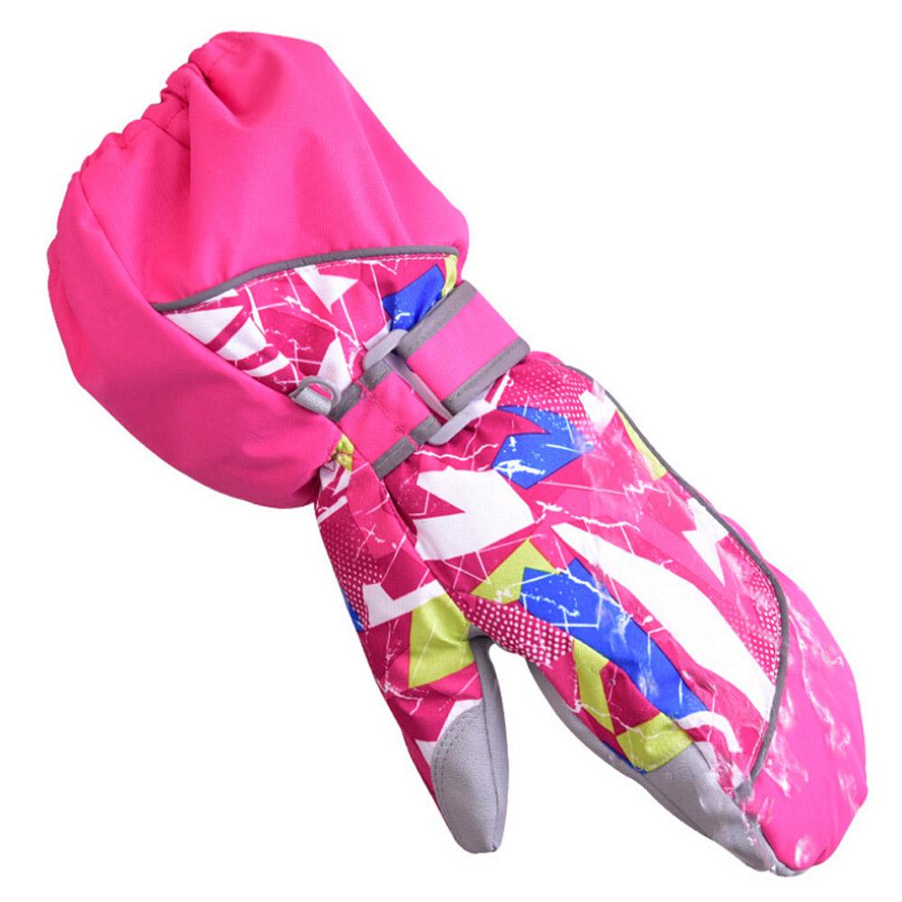 Детские зимние теплые лыжные перчатки, детские противоскользящие зимние ...