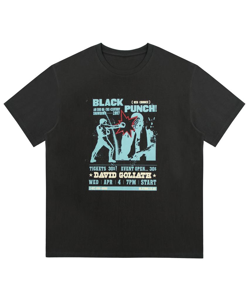Kaegteoseudoneosmakes Black Punch T-Shirt - Charcoal