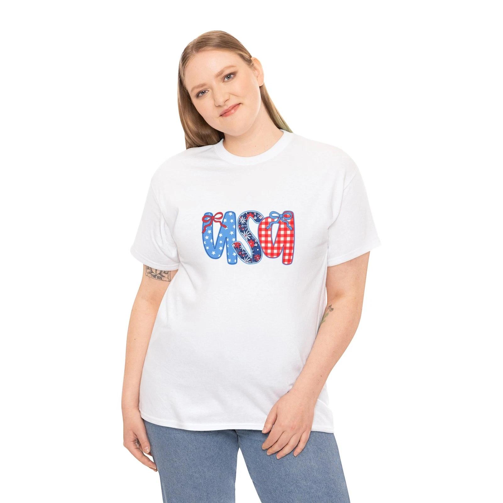 Patriotic Unisex Heavy Cotton Tee, USA Shirt, Independence Day Apparel, [...] 2XL